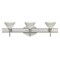 Besa Lighting Domi Vanity, Chalk, Satin Nickel Finish, 3x40W Halogen 3SW-1743KR-SN - alternate 1